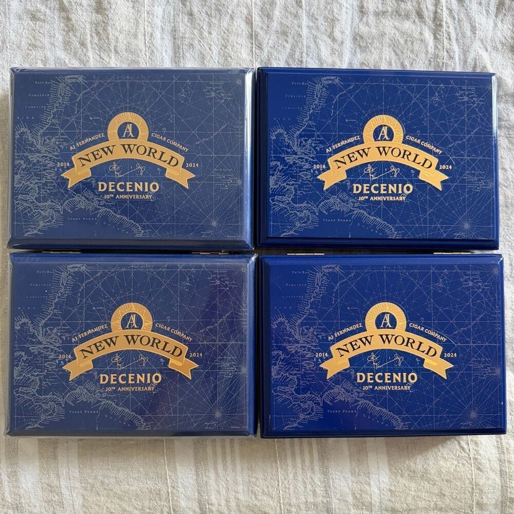 New World by AJ Fernandez Decenio Empty Cigar Box Lot of 4